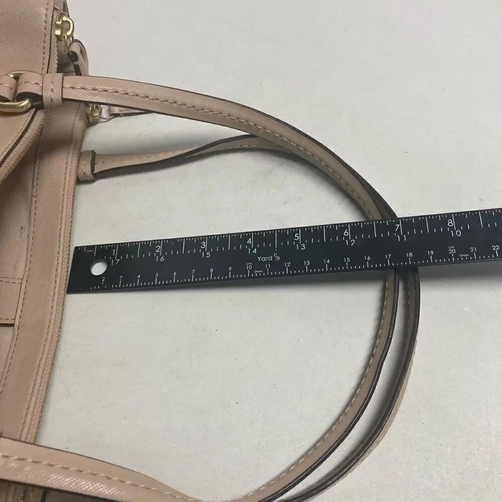 COACH Peyton Leather Jordan Double Zip Women’s Tote Handbag Cream‎ - Picture 4 of 12